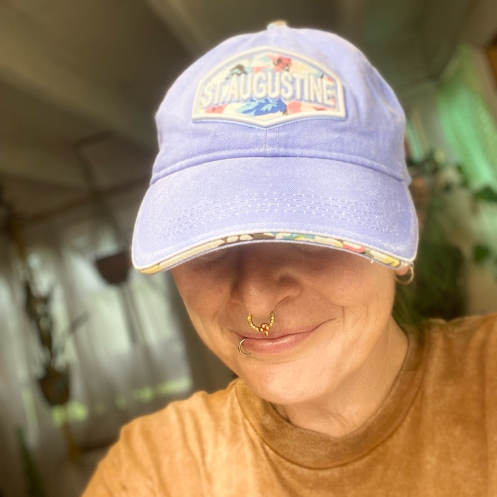 Essential Caps Pastel Purple Lavender Tropical Print St Augustine Florida